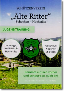 Jugendtrainig findet immer Montags statt - zum schnuppern kann man jederzeit gerne vorbei kommen