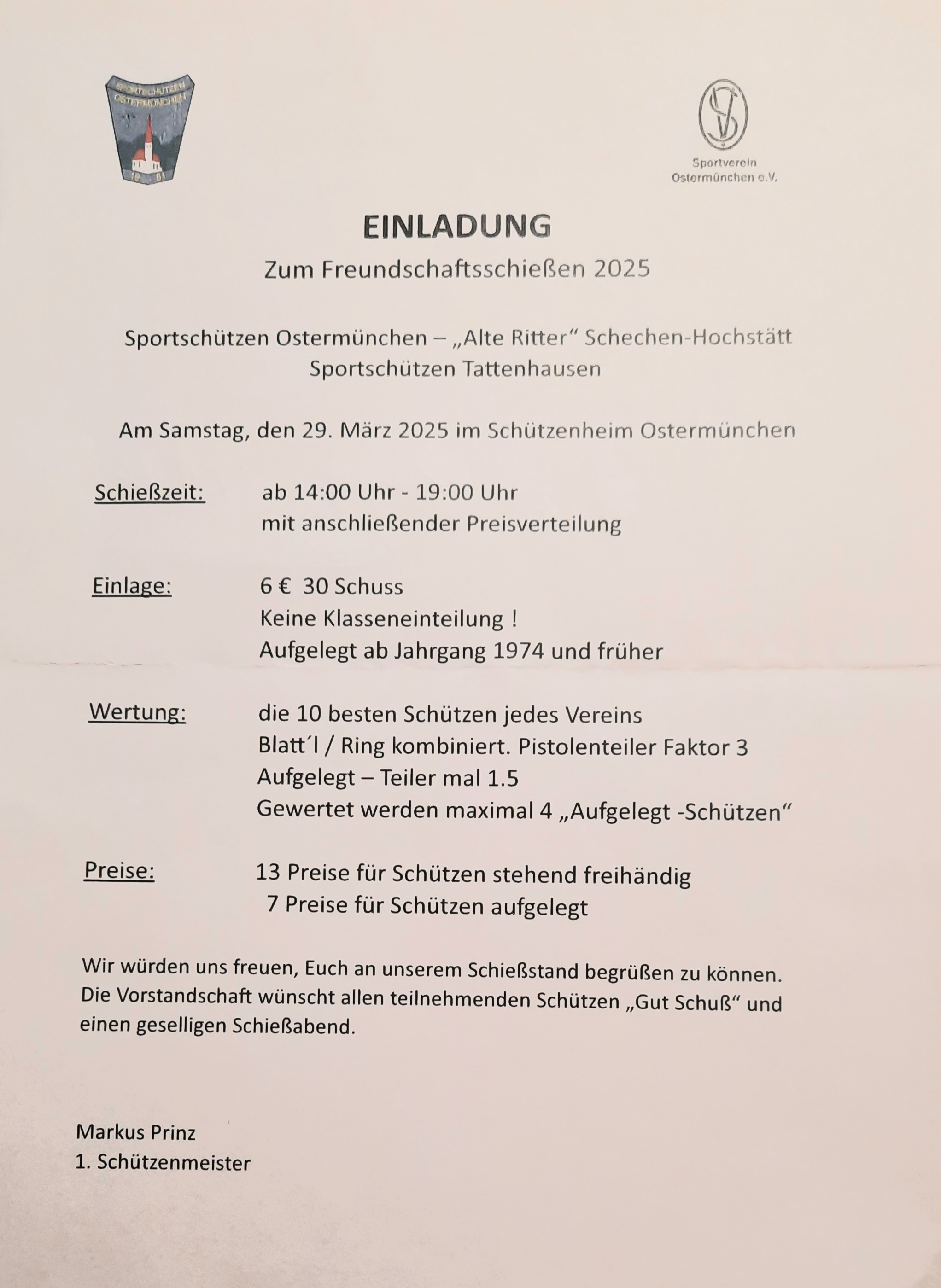 2025 Freundschaftsschießen